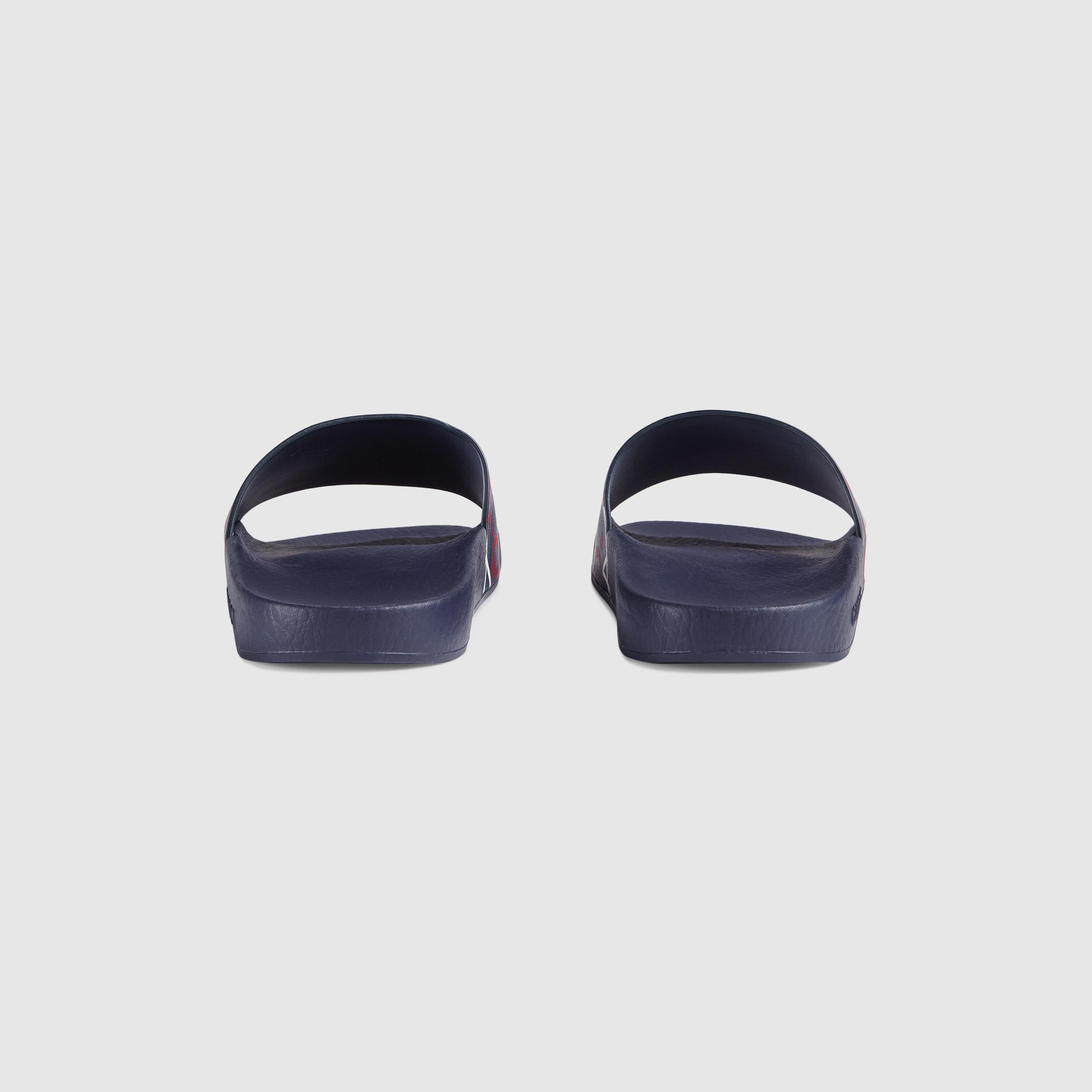 Gucci Ghost Pursuit Leather Slide in Blue Lyst